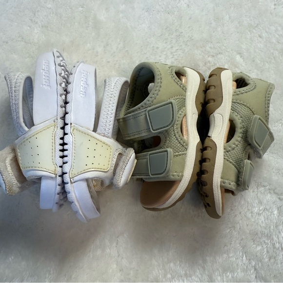 Jordan and H&M White/Green Baby Sandals Lot Size 4 - Picture 8 of 10